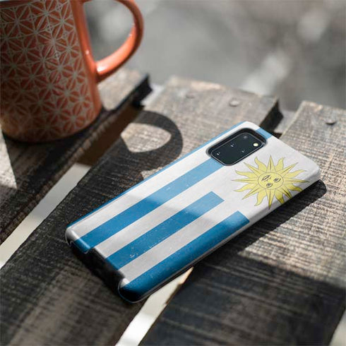 Uraguay Flag Distressed Galaxy S20 Plus Pro Case
